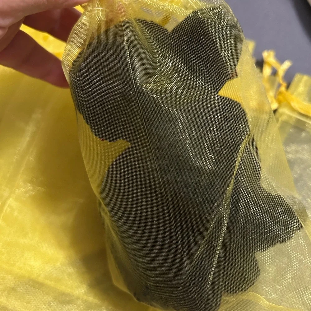 Yellow Organza Bags